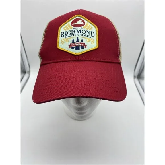 Richmond Beer Trail Red Cap Trucker Hat Snap-back RVA Brewery - Picture 2 of 9
